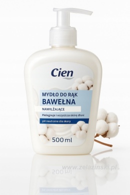 Mydło do rąk BAWEŁNA 500 ml nawilżające pielęgnuje i oczyszcza skórę dłoni
