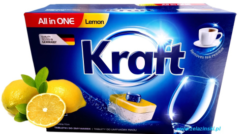 Tabletki do zmywarki Kraft All in One Lemon Wszystko w jednym Cytryna 38szt Tabletki do zmywarki Kraft All in One Lemon Wszystko w jednym Cytryna 38szt